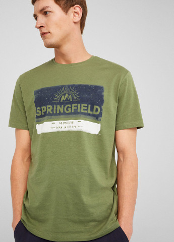Зелена футболка Springfield