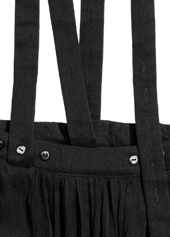 Черная кэжуал однотонная юбка H&M плиссе, клешированная