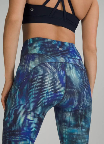 Комбинированные демисезонные легинсы Lululemon Athletica