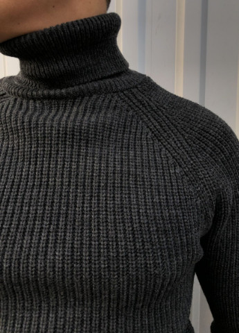 Сірий зимовий свитер теплый Figo 6927 bordo