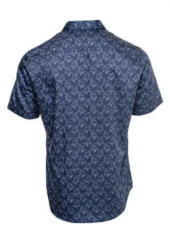 Темно-синяя кэжуал рубашка с абстрактным узором Pierre Cardin
