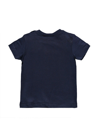 Синяя летняя футболка с коротким рукавом MEK