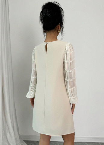 Кремова кежуал сукня SHEIN однотонна