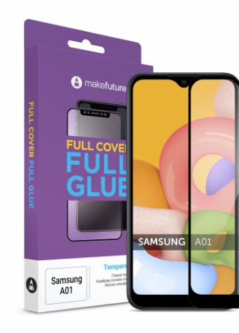 Скло захисне Samsung A01 Full Cover Full Glue (MGF-SA01) MakeFuture (203960712)
