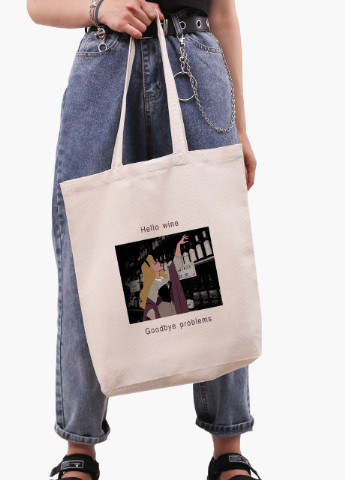 Эко сумка шоппер белая Спящая красавица в винном погребе Дисней (Disney) (9227-1432-WTD) Еко сумка шоппер біла 41*39*8 см MobiPrint (215943719)
