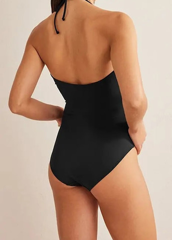 Черный летний купальник слитный, трикини Boden