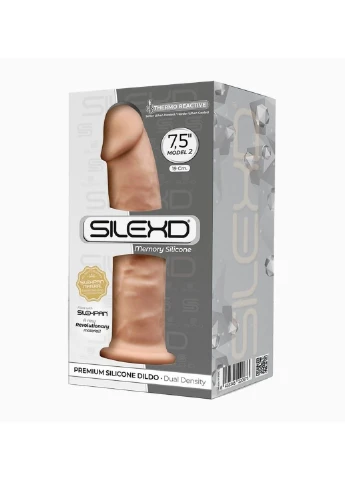 Фалоімітатор Henry Flesh (MODEL 2 size 7.5in), двошаровий, силікон+Silexpan, діаметр 4,8см Silexd (254152171)