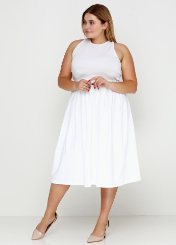 Белое коктейльное платье Asos однотонное
