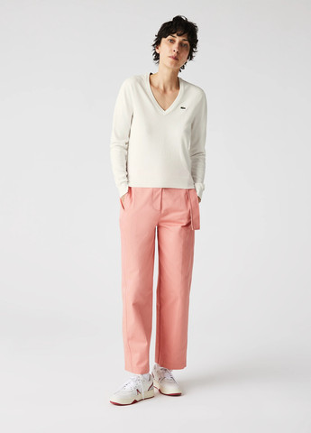 Молочный демисезонный пуловер пуловер Lacoste