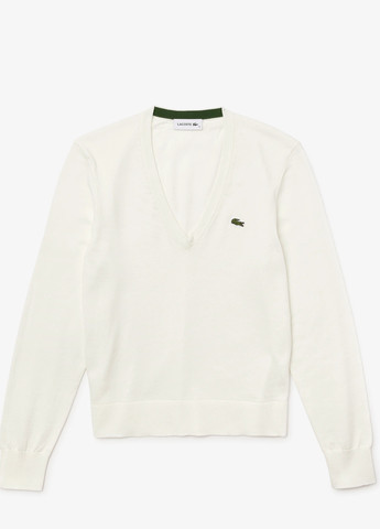 Молочный демисезонный пуловер пуловер Lacoste