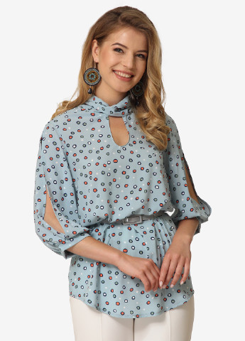 Голубая демисезонная блуза Lila Kass