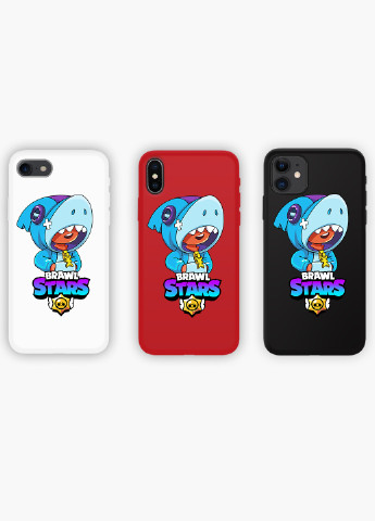 Чохол силіконовий Apple Iphone 8 Леон Акула Бравл Старс (Leon Shark Brawl Stars) (6151-1016) MobiPrint (219288208)