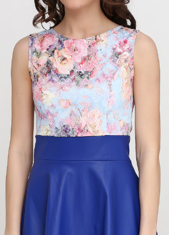 Голубое кэжуал платье N&C с цветочным принтом