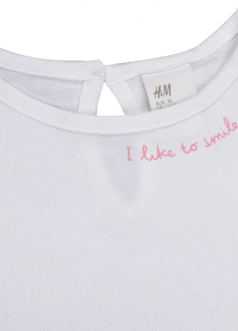 Белая летняя футболка H&M