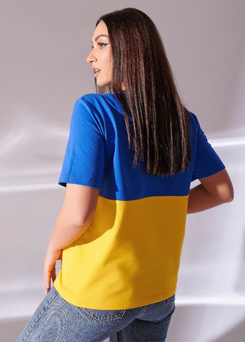 Сине-желтая летняя футболка LibeAmore
