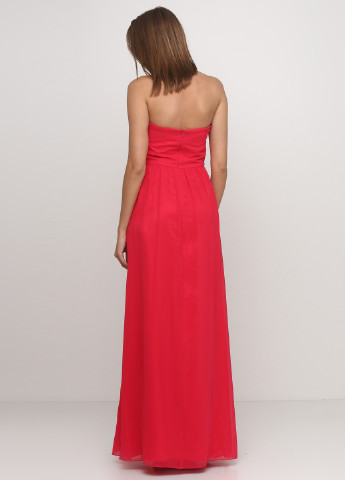 Красное вечернее платье бандо Vera Mont однотонное