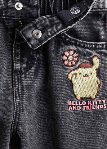 Темно-серые демисезонные мом фит джинсы H&M