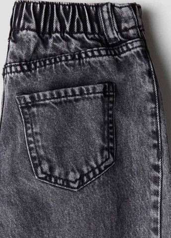 Темно-серые демисезонные мом фит джинсы H&M