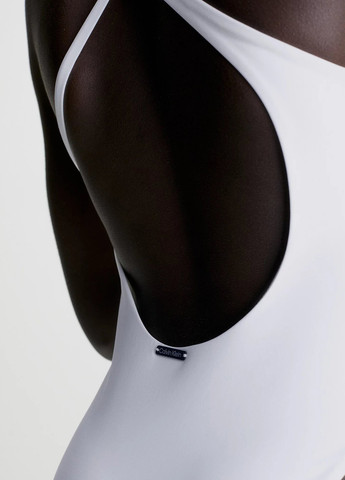 Білий літній купальник майо, суцільний Calvin Klein