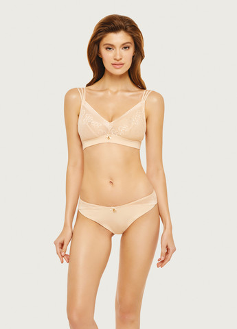 Светло-бежевый минимайзер бюстгальтер Marc & André без косточек полиамид