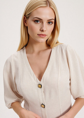 Світло-бежева кежуал сукня Reserved меланжева