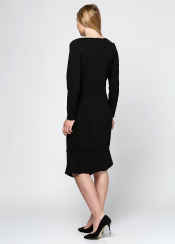 Черное кэжуал платье Anastasia однотонное