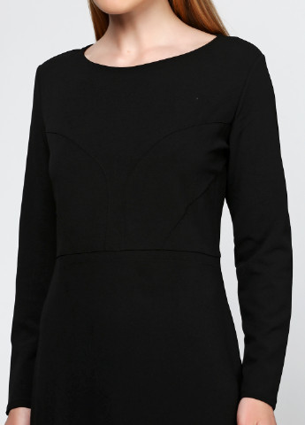 Черное кэжуал платье Anastasia однотонное