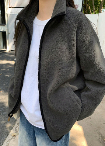 Темно-серая демисезонная куртка SHEIN