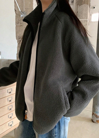 Темно-серая демисезонная куртка SHEIN