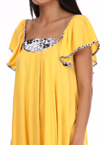 Жовтий кежуал сукня Miss Sixty з квітковим принтом