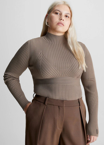 Коричневый зимний свитер Calvin Klein