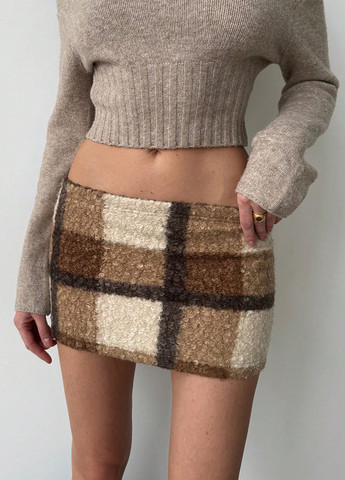 Разноцветная кэжуал в клетку юбка SHEIN