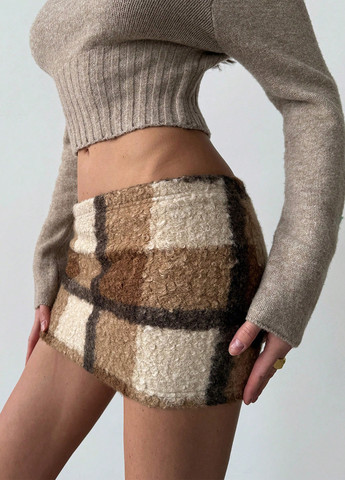 Разноцветная кэжуал в клетку юбка SHEIN