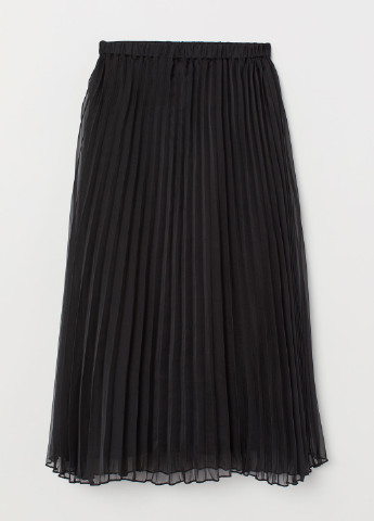 Черная кэжуал юбка H&M плиссе