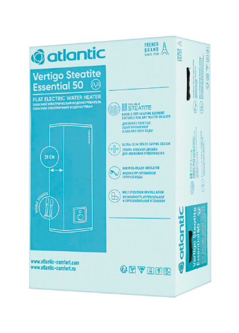 Бойлер накопительный Atlantic Vertigo Steatite Essential 50 MP-040 2F 220E-S (1500W)