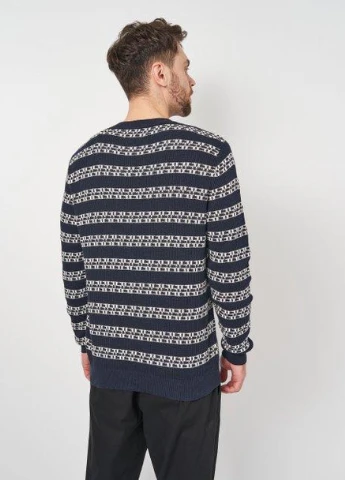 Синій джемпер,синій-білий в візерунки, JACK&JONES