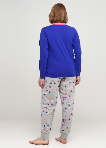 Серо-синяя всесезон пижама (лонгслив, брюки) лонгслив + брюки Avon
