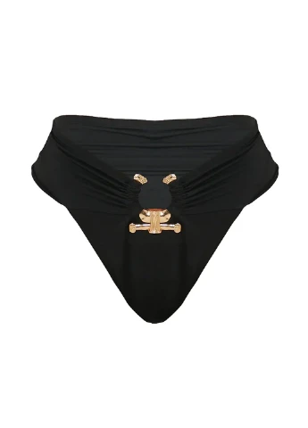 Черные купальные трусики-плавки однотонные PrettyLittleThing