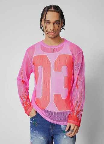 Лонгслів SHEIN напис рожевий спортивні поліестер