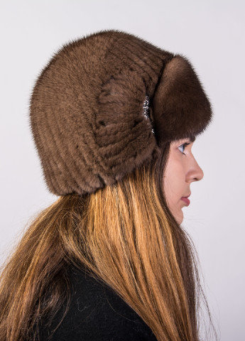 Жіноча зимова шапка з в'язаній норки Меховой Стиль Лобик (248109014)