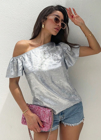 Срібна блуза SHEIN