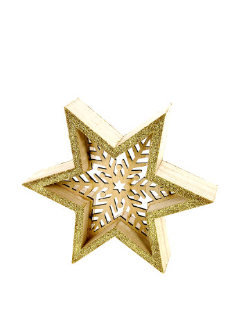 Декоративная звезда, 19,5х4,5 см Melinera однотонная золотая