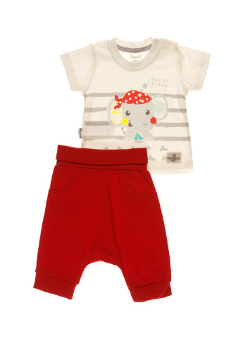 Червоний літній комплект (футболка, штани) Miniworld