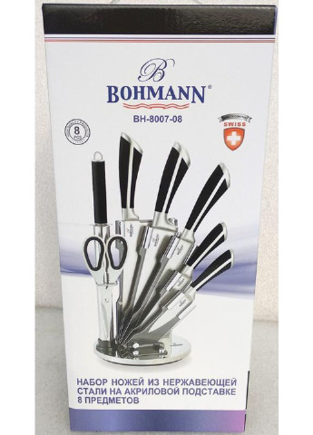 Набір кухонних ножів BH-8007-black 8 предметів Bohmann комбінований,