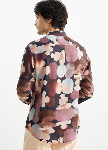 Цветная кэжуал рубашка с абстрактным узором C&A