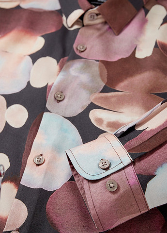 Цветная кэжуал рубашка с абстрактным узором C&A