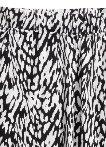 Черно-белые кэжуал летние прямые брюки H&M