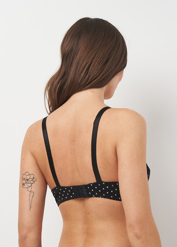 Чёрный минимайзер бюстгальтер Intimates с косточками хлопок