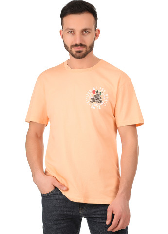 Персиковая футболка H&M