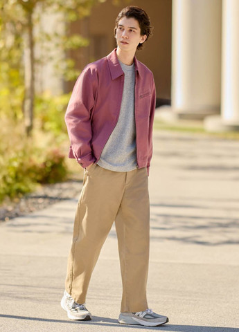 Серый демисезонный кэжуал лонгслив Uniqlo меланж